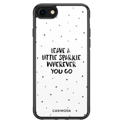 iPhone SE 2020 glazen hardcase - Leave a little sparkle iPhone SE 2020 glazen hardcase - Leave a little sparkle