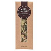 Nicolas Vahé - chocolade - witte chocolade met framboos en thee - 50 gram