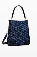 Handtas met Desigual-logo - BLUE - U