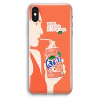 Peach please!: iPhone XS Max Transparant Hoesje