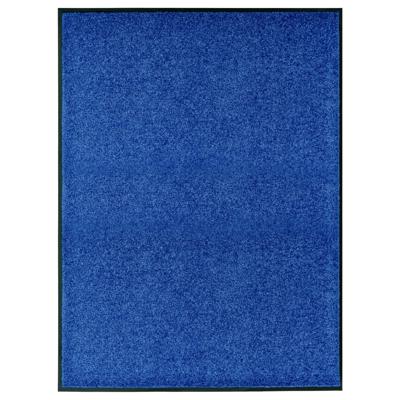 vidaXL Deurmat wasbaar 90x120 cm blauw