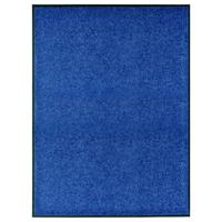 vidaXL Deurmat wasbaar 90x120 cm blauw