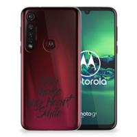 Motorola Moto G8 Plus Siliconen hoesje met naam Heart Smile