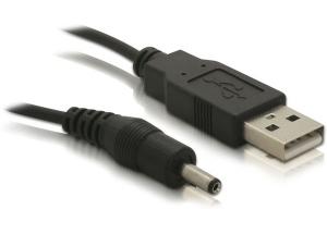 DeLOCK USB cable Power-Kabel,3,1mm Hohlst. USB-kabel 1,5 m USB A Zwart