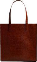 Ted Baker Croccon Shopper-Dark Tan