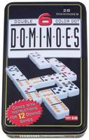 Longfield games Domino dubbel 6 50 cm zwart 28 stenen