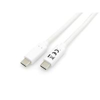 Equip USB-C mannelijke kabel USB-C mannelijke USB 3.2 2 m overdracht 5G 3A (60W) witte kleur uitrusting