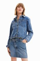 Denim truckerjack met studs