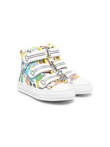 Stella McCartney Kids baskets à imprimé graphique - Blanc