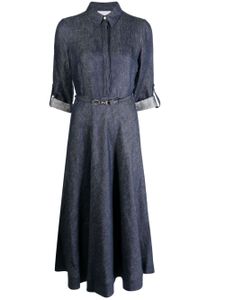 Gabriela Hearst denim-shirt midi dress - Bleu