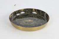 Decostar Countryfield Schaal rond Marble M messing - thumbnail