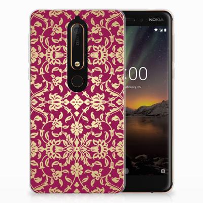Siliconen Hoesje Nokia 6 (2018) Barok Pink