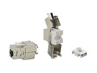 Equip 767222 Keystone Jack afgeschermd/Cat.6A/zonder gereedschap/8-delige set/zilver