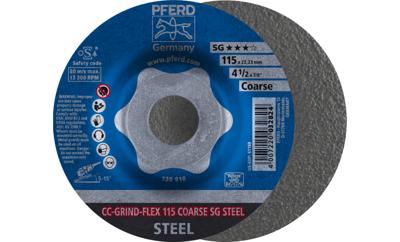 PFERD 64188115 CC-GRIND-FLEX 115 SG STEEL COARSE Schuurschijf Diameter 115 mm Boordiameter 22.23 mm 10 stuk(s)