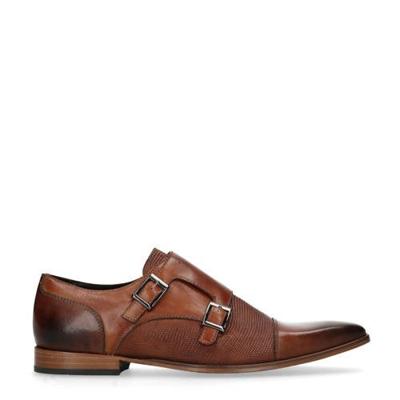 Manfield Black Label leren gespschoenen bruin