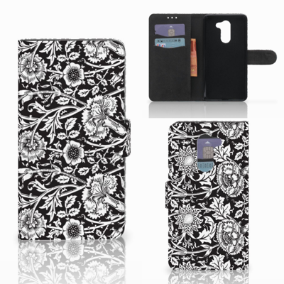 Huawei Honor 6X Hoesje Black Flowers