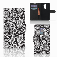 Huawei Honor 6X Hoesje Black Flowers