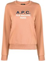 A.P.C. t-shirt en coton Madame à logo imprimé - Rose - thumbnail