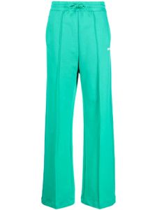 MSGM pantalon de jogging en coton à logo imprimé - Vert