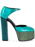 Giuseppe Zanotti escarpins Bebe Strass à plateforme 150 mm - Vert - thumbnail