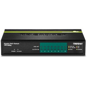 Trendnet TPE-TG82G netwerk-switch Unmanaged Gigabit Ethernet (10/100/1000) Power over Ethernet (PoE) Zwart