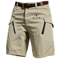 Voor heren Cargoshorts Trekkoord Zijzakken Elastische taille Koe Arrow Comfort Sport Knielengte Buitensporten Casual Dagelijks Sport Modieus Leger Groen Beige Micro-elastisch Lightinthebox