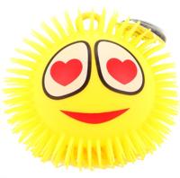 Toi Toys pufferbal emoji hartjesogen geel 15 cm