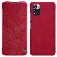 Nillkin Qin Xiaomi Redmi Note 11T 5G/Poco M4 Pro 5G Flip Case - Rood