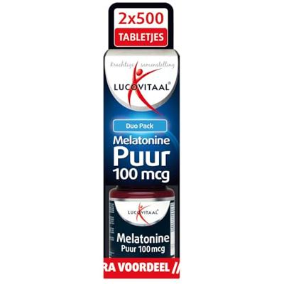 Lucovitaal Melatonine Duo 0.1 Mg, 1000 Stuk, 1000 Tablet