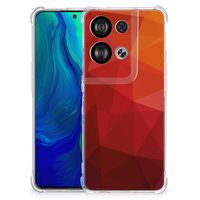 Shockproof Case voor OPPO Reno8 Polygon Red