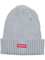 Supreme bonnet en maille nervurée - Gris - thumbnail