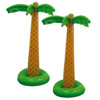 Set van 2x stuks tropische Hawaii party palmboom/bomen opblaasbaar van 180 cm - thumbnail