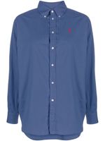 Polo Ralph Lauren chemise en coton à motif Polo Pony brodé - Bleu