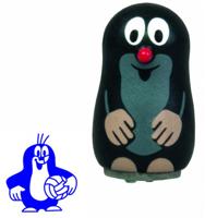 Detoa stempel mol op een step 3,5 cm hout zwart/rood