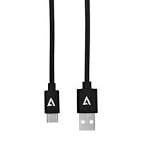 V7 V7U2AC-2M-BLK-1E USB 2.0A naar USB-C kabel 2m zwart