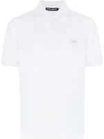 Dolce & Gabbana polo à plaque logo - Blanc