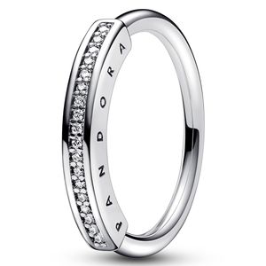 Pandora 192283C01 Ring Signature ID Pave zilver-zirconia zilverkleurig-wit