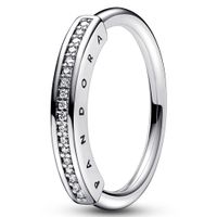 Pandora 192283C01 Ring Signature ID Pave zilver-zirconia zilverkleurig-wit - thumbnail