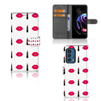 Motorola Edge 20 Pro Telefoon Hoesje Lipstick Kiss - thumbnail