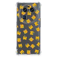 Doorzichtige Silicone Hoesje voor OPPO Find X6 Katten Emojis - thumbnail