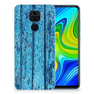 Xiaomi Redmi Note9 Bumper Hoesje Wood Blue