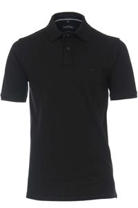 Casa Moda Casual Fit Polo shirt Korte mouw zwart