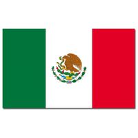 Landen thema vlag Mexico 90 x 150 cm feestversiering - thumbnail