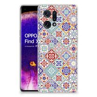 OPPO Find X5 TPU Siliconen Hoesje Tiles Color