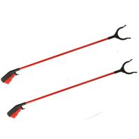Afvalgrijper/vuilnisgrijper met lange steel - 2x stuks - 83 cm - zonder te bukken - oppaktang