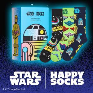 Happy socks 3 stuks Star Wars C-3PO And R2-D2 Gift Box