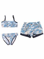 Moncler Enfant bikini à fleurs - Bleu - thumbnail