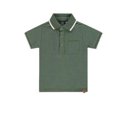 Babyface polo met all over print groen/wit
