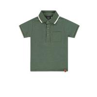 Babyface polo met all over print groen/wit