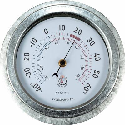 NeXtime Lily 22cm buitenthermometer (Kleur: zilver)
